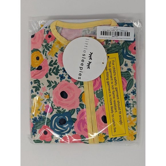 NIB Little Sleepies OG Secret Garden (Yellow trim) Zippy Size  0-3 months - Picture 1 of 2
